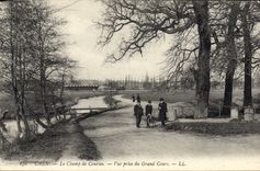 CPA Caen le Champ de Courses vue prise du grand cours 