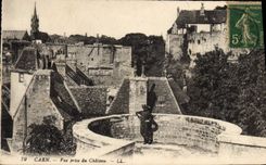 CPA Caen vue prise de chateau 