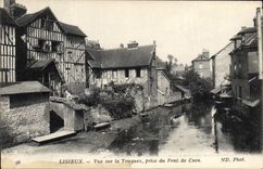 CPA Lisieux vue sur la Touques prise du pont de Caen 