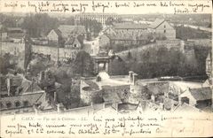 CPA Caen vue sur le chateau 