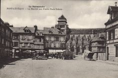 CPA Normandie pont l'Eveque le marche aux fleurs place Dubois 