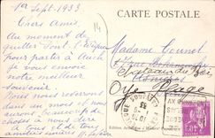 CPA Pont l'Eveque route de Lisieux vers le Tribunal 