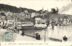 CPA Trouville depart du bateau du Havre la Touques 