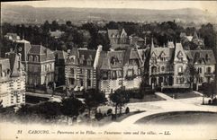 CPA Cabourg panorama et les Villas 