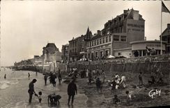 CPA St Aubin sur Mer Calvados la plage 