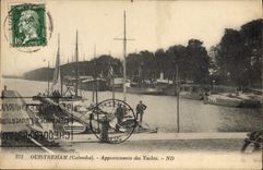 CPA Ouistreham Calvados Appontements des Yachts 