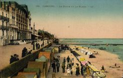 CPA Cabourg la Dique et la plage 