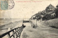 CPA Villerville sur Mer Calvados la plage a Maree haute 