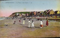 CPA Arromanches la Plage et les Tentes 