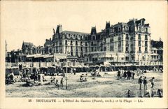 CPA Houlgate l'hotel du Casino Postel Arch et la plage 