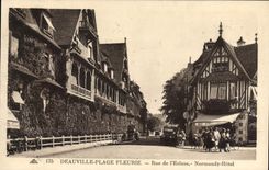 CPA Deauville Plage Fleurie Rue de l'Ecluse Normandy hotel 