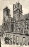 CPA Caen l'eglise Saint jean et la tour Penchee 