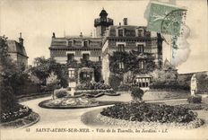 CPA Saint Aubin sur mer villa de la Tourelle les jardins 