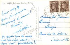 CPA Clecy Calvados les rives du Vey 