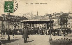 CPA Caen place de la republique 