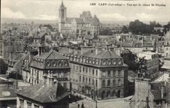 CPA Caen Calvados vue sur le vieux St Nicolas 