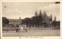 CPA Caen lycee et Abbaye aux hommes 