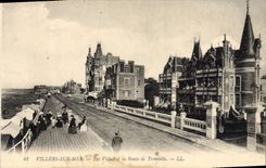 CPA Villers sur Mer les Villas et la Route de Trouville 