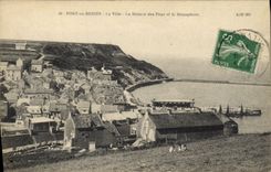 CPA Port en Bessin la Ville la maison des Feus et le Semaphore 