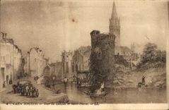 CPA Caen Ancien tour du Landais et Sanit Pierre 