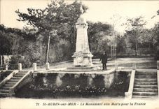 CPA St Aubin sur mer le Monument aux Morts pour la France 