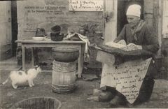 CPA Scenes de la vie Normande la Dentelliere au travail 