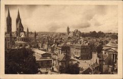 CPA Caen Calvados vue generale de la partie non sinstree Abside de l'Abbaye aux hommes et le vieux S