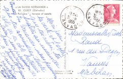 CPA La Suisse Normande Clecy Calvados la Potiniere Terrasse et Canots 