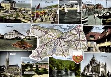CPSM Calvados Houlgate Deauville Trouville Honfleur Cabourg pont l'Eveque Caen Riva Bella Clecy Lisi