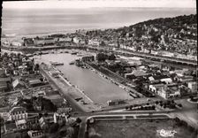 CPSM Trouville Deauville Calvados vue aerienne le port 