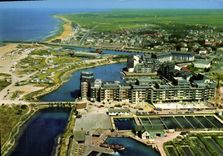 CPSM Courseulles sur Mer Calvados vue generale aerienne 