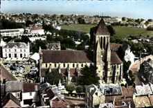 CPSM Ouistreham Riva Bella Calvados vue panoramique l'eglise 