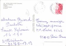 CPSM St Sylvain Calvados l'eglise la rue principal la lavoir 