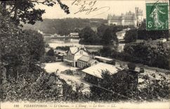 CPA Pierrefonds Le Chateau L'Etang La Gare 