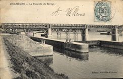 CPA Compiegne La Passerelle du Barrage 