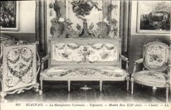 CPA Beauvais La Manufacture Nationale Tapisserie Meuble Rose XIX siecle 