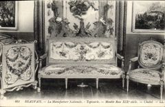 CPA Beauvais La Manufacture Nationale Tapisserie Meuble Rose XIX siecle 