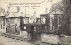 CPA Guerre de 1914 Sensil incendie par les Allemands maison d'Etude du Notaire Rue de la Republique 