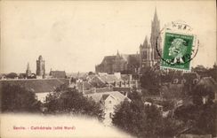 CPA Senlis Cathedrale cote nord 