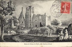 CPA Ruines du chateau du Diable pres Domfront Orne 