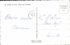 CPA Gace Orne Place du Chateau 