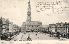 CPA Arras l'Hotel de ville et la petite Place 