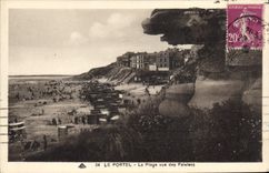 CPA Le Portel La Plage vue des Falaises 