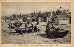 CPA Berck Plage vue sur les villas de la plage 