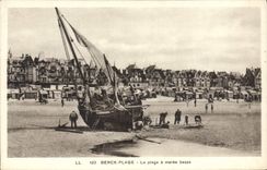 CPA Berck Plage la plage à maree basse 