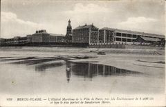 CPA Berck Plage l'hopital Maritime de la Ville de Paris tres joli Etablissement et type le plus parf