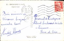 CPA Berck Plage P de C hopital Calot 