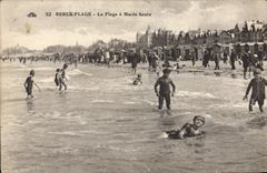 CPA Berck Plage la plage à Maree haute