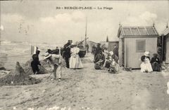 CPA Berck Plage la plage château de sable