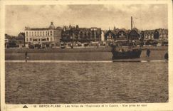 CPA Berck Plage les Villas de l'Esplanade et le Casino vue prise en mer 